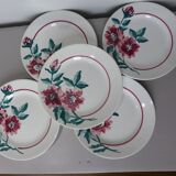 5 vintage dessert plates from Sarreguemines model Monceau 231129