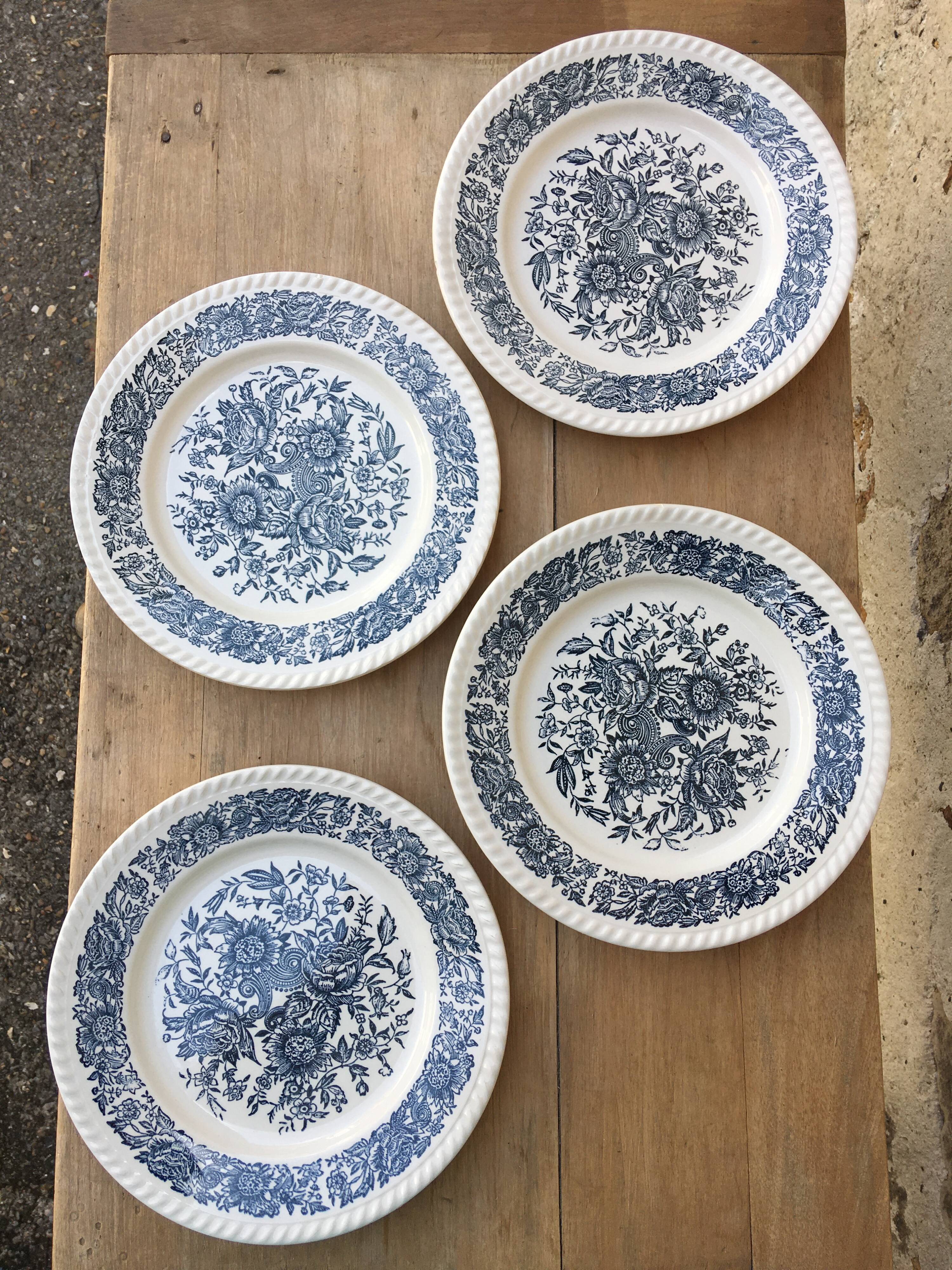Vintage flower plates