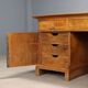 Antique Art Deco desk in walnut and walnut burl, 20th century