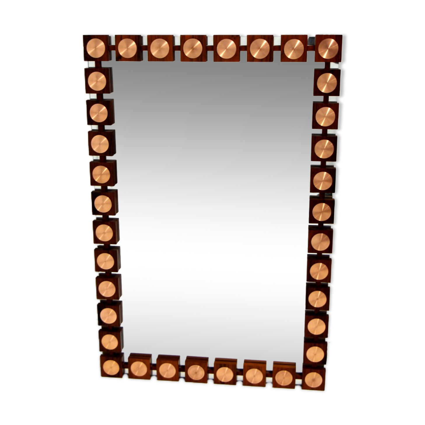 Scandinva rosewood mirror, GT, Glas & Trä, Hovmantorp, Denmark, 1960 - 120x80cm