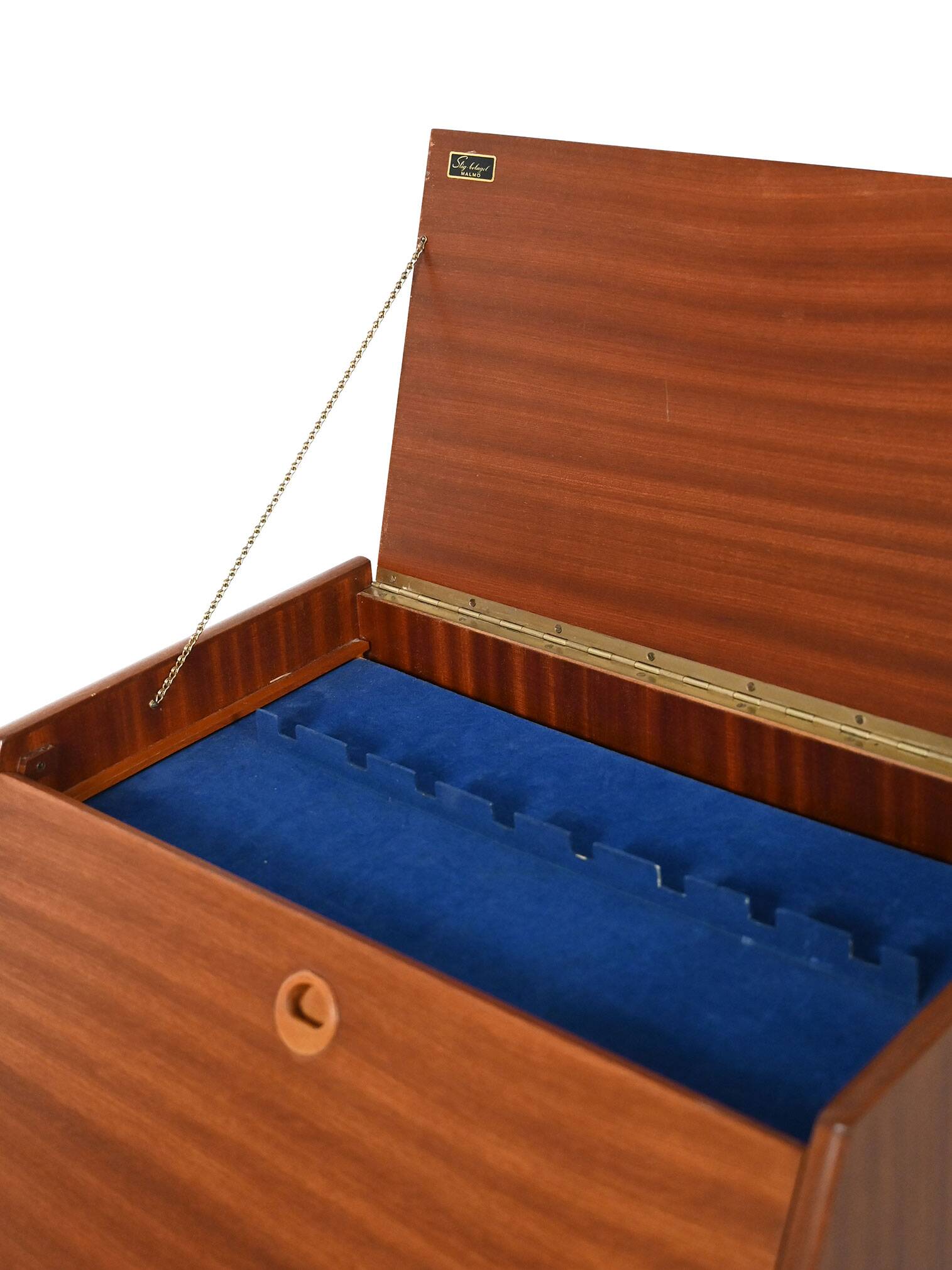 Swedish Vintage cutlery cabinet in mahogany by Stig-bolaget