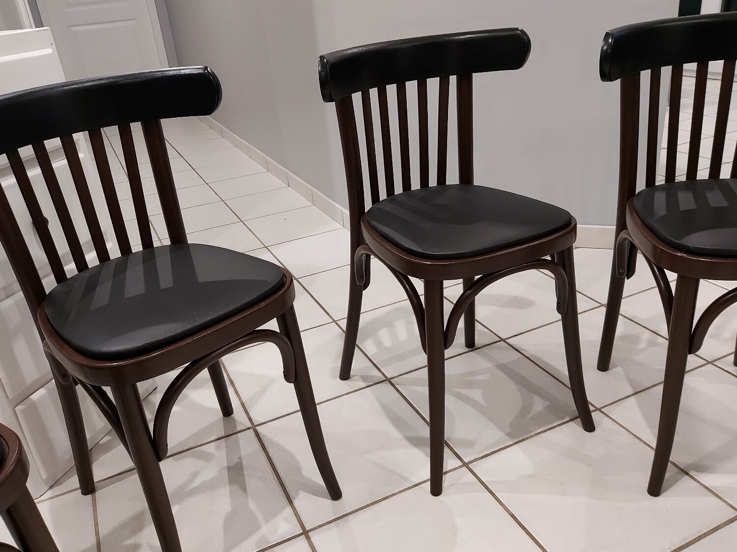 Set of 6 bistro chairs from the 1970s