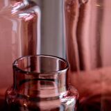 Set 5 vases in blown glass art glass ALLEX, Drôme