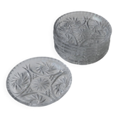Lot vintage de 6 assiettes à dessert en cristal des années 1950, assiettes en verre cristal Dresdener fabriquées à la main avec texture fine, pour gâteau et dessert, idée cadeau