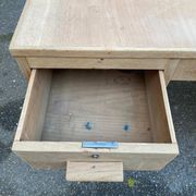 Bureau administratif extensible rénové en chêne du XIXème 130cm