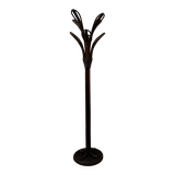 Free-standing rattan coat rack