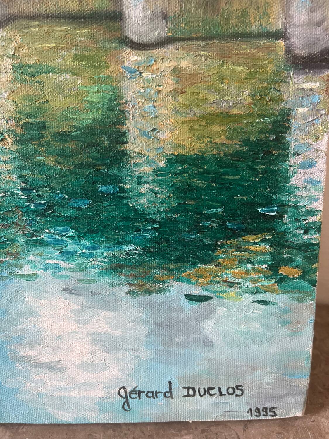 Riverboats on the Seine, signed