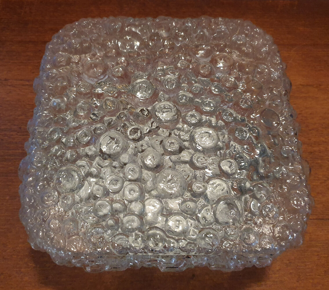 Vintage bubble glass ceiling light, 70s