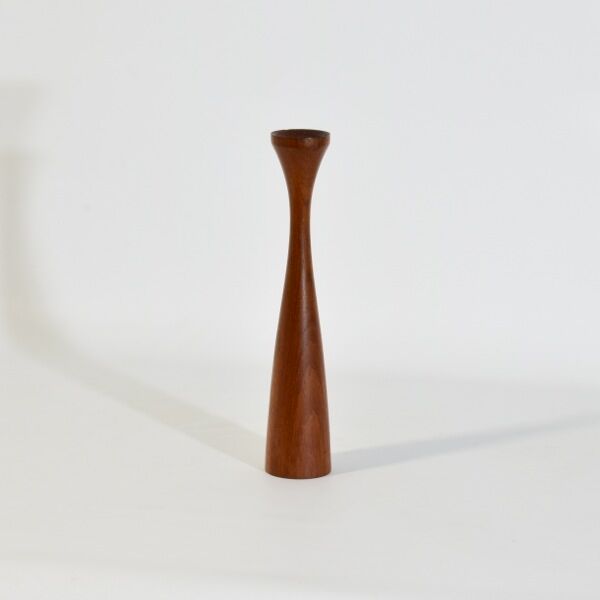 Scandinavian candle holder diabolo teak 1960