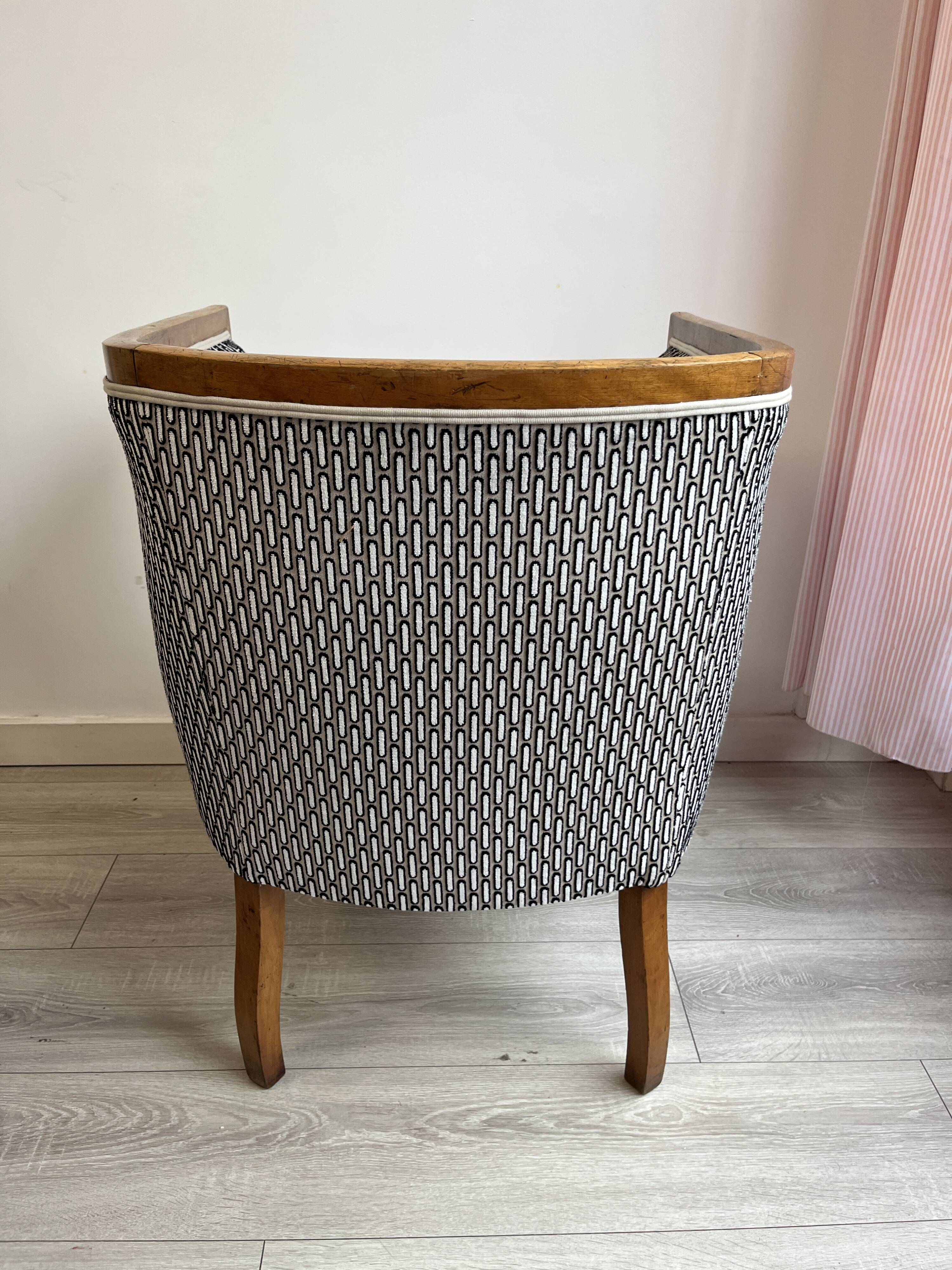 Art Deco Style Barrel Armchair