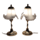 Paire de lampes de table en verre de Murano. Italie, années 1970