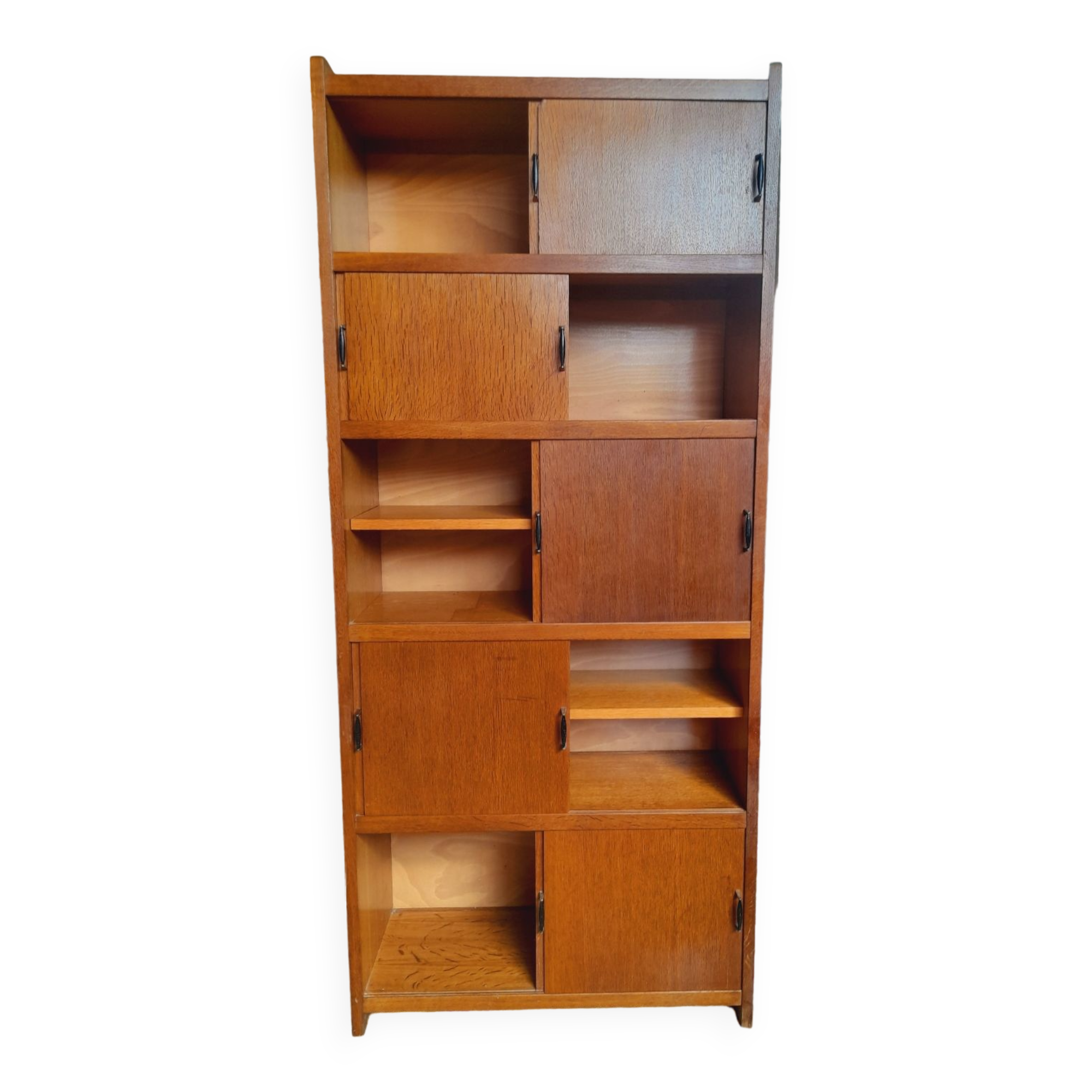 Étagères, bibliothèque portes coulissantes vintage