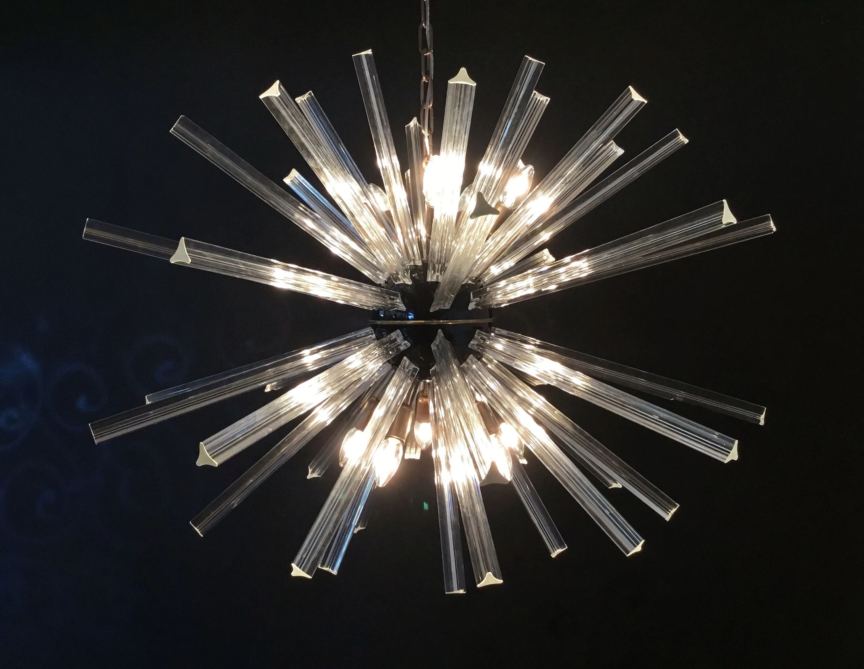 Sputnik crystal prism chandeliers - 50 prisms