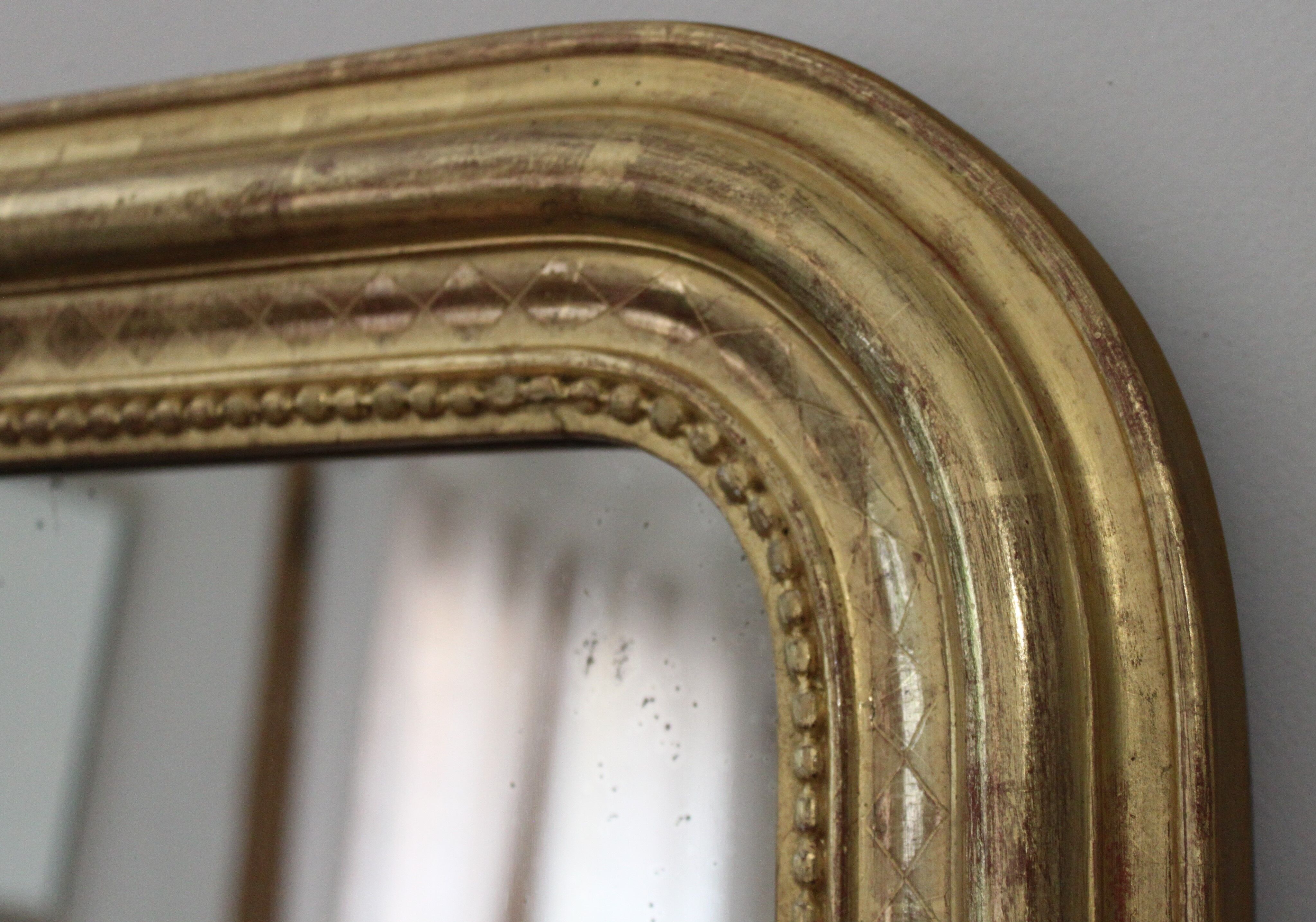 Golden Louis Philippe Mirror with Gold Leaf 55x76cm