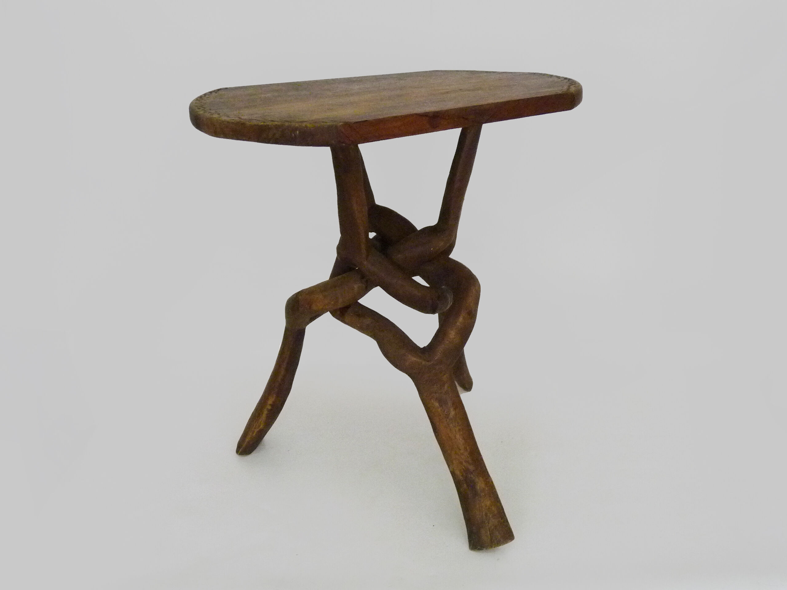 Coffee table, side table in Kola wood from the 1960s.