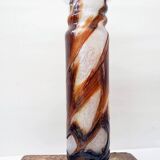 Spiegelau Crystal Glass Vase air Bubble Mesh Amber Glass    - NO hallmark   - 32cm tall