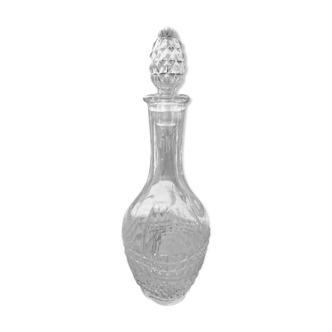 Chiseled glass liquor decanter