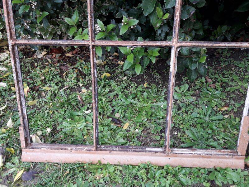 Industrial arched metal windows L73xH110 19th century glass roof