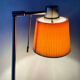 Articulated designer lamp in brushed stainless steel