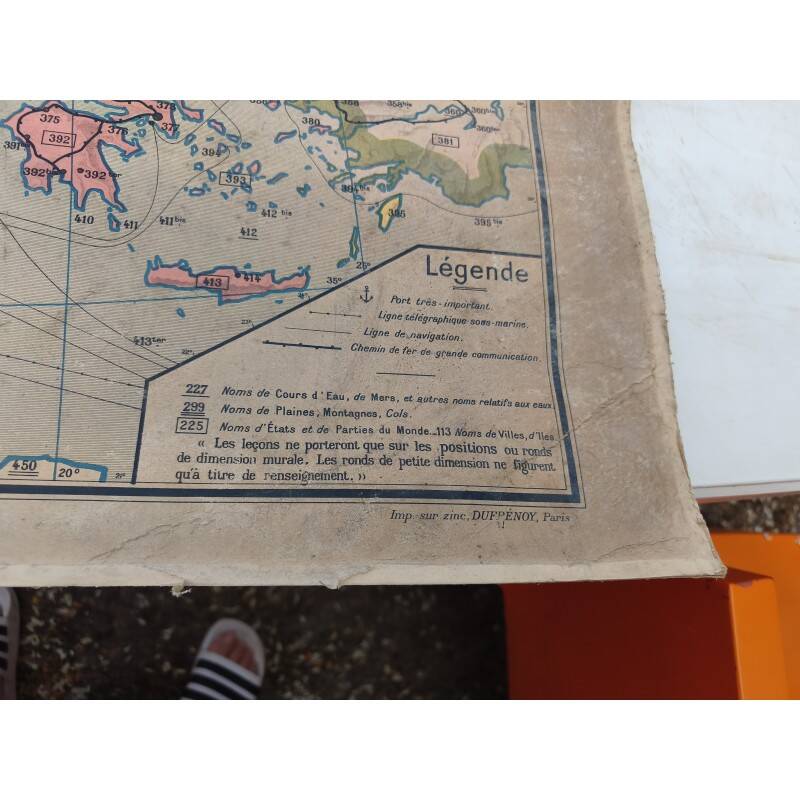 World map by P. Vidal de la Blache
