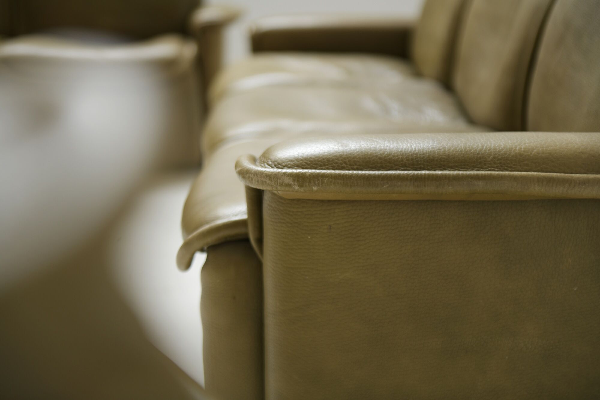 DS-12 modular vintage set in green leather by Team de Sede for De Sede Swiss