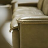 DS-12 modular vintage set in green leather by Team de Sede for De Sede Swiss