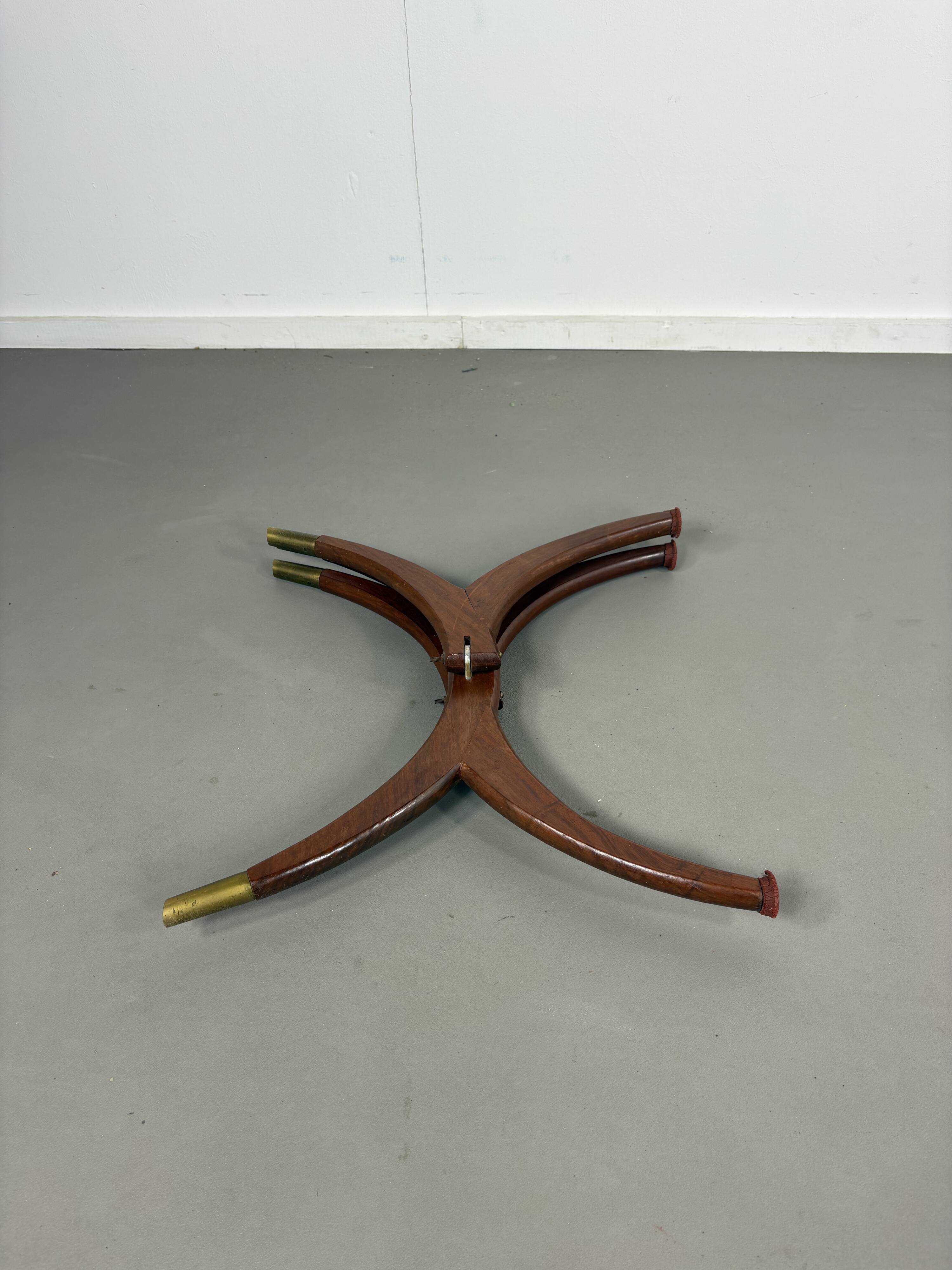 Spider Base Coffee Table with Brass Tray Top
