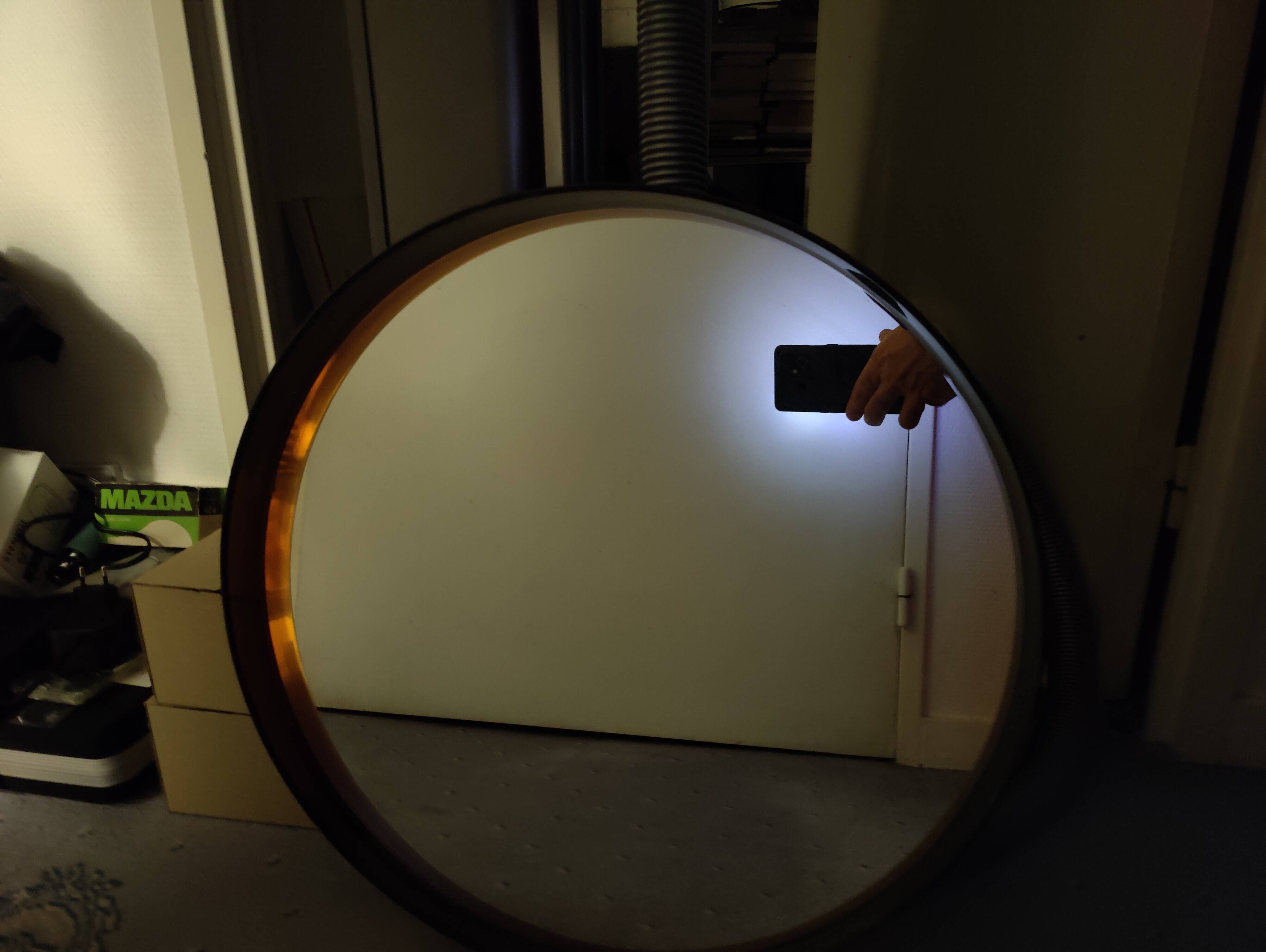 Round mirror with rim from the 70s brand Syla