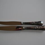 24 TABLE & DESSERT KNIVES SILVER METAL GOLDFORFER FRIONNET FRANCOIS LOUIS XV