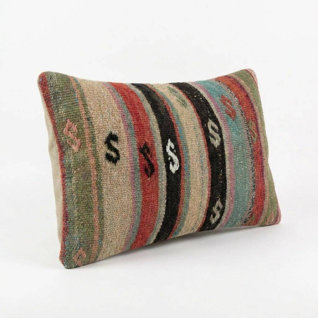 Vintage kilim cushion cover 28x51 cm