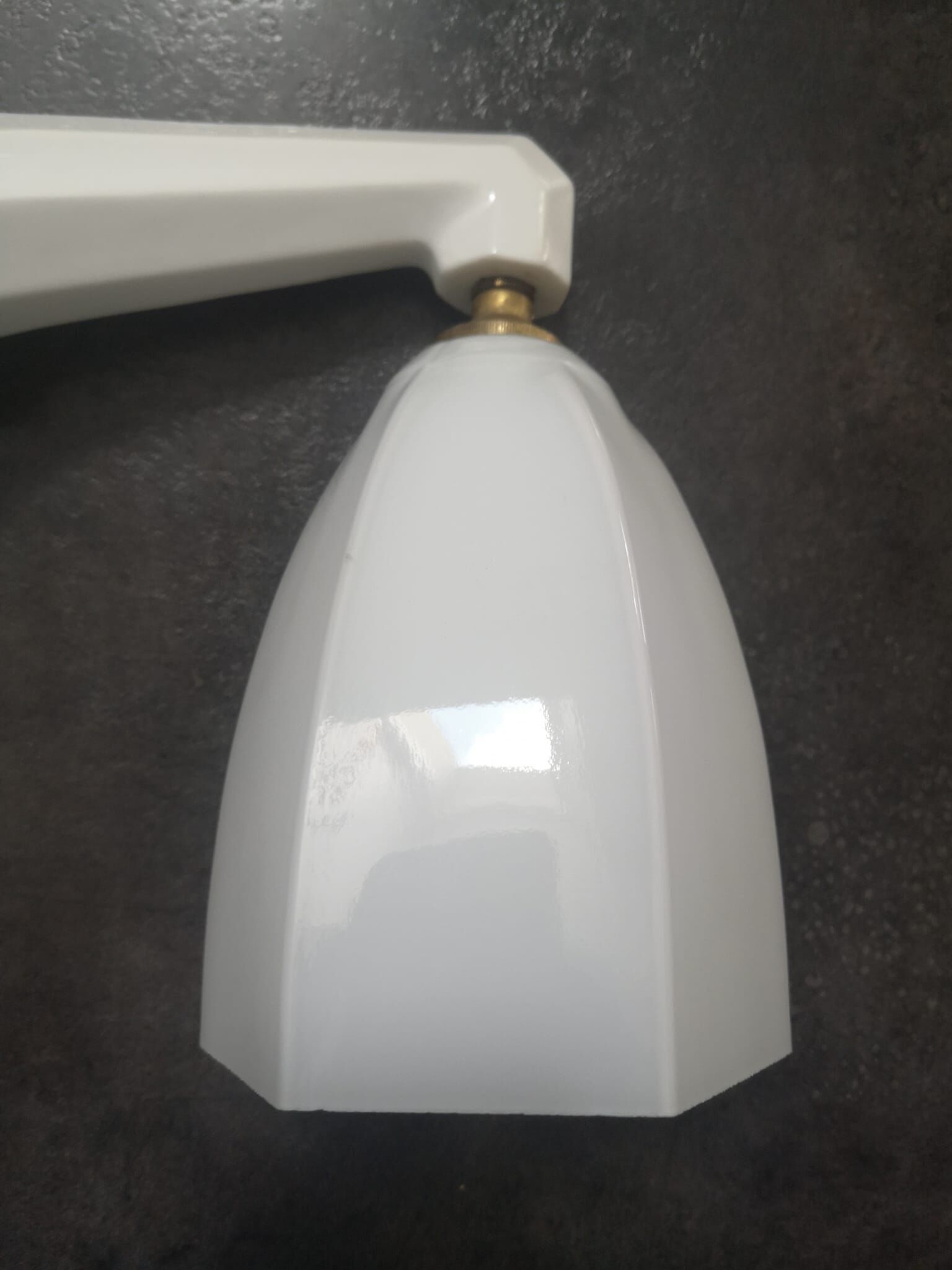 Wall lamp old white porcelain bathroom art deco 1930 opaline tulip