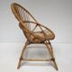 Fauteuil rotin vintage coquille