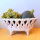 Fruit bowl in woven ceramic, Fratelli Fanciullacci 1950