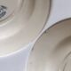 Faience of Gien Iris decoration plates