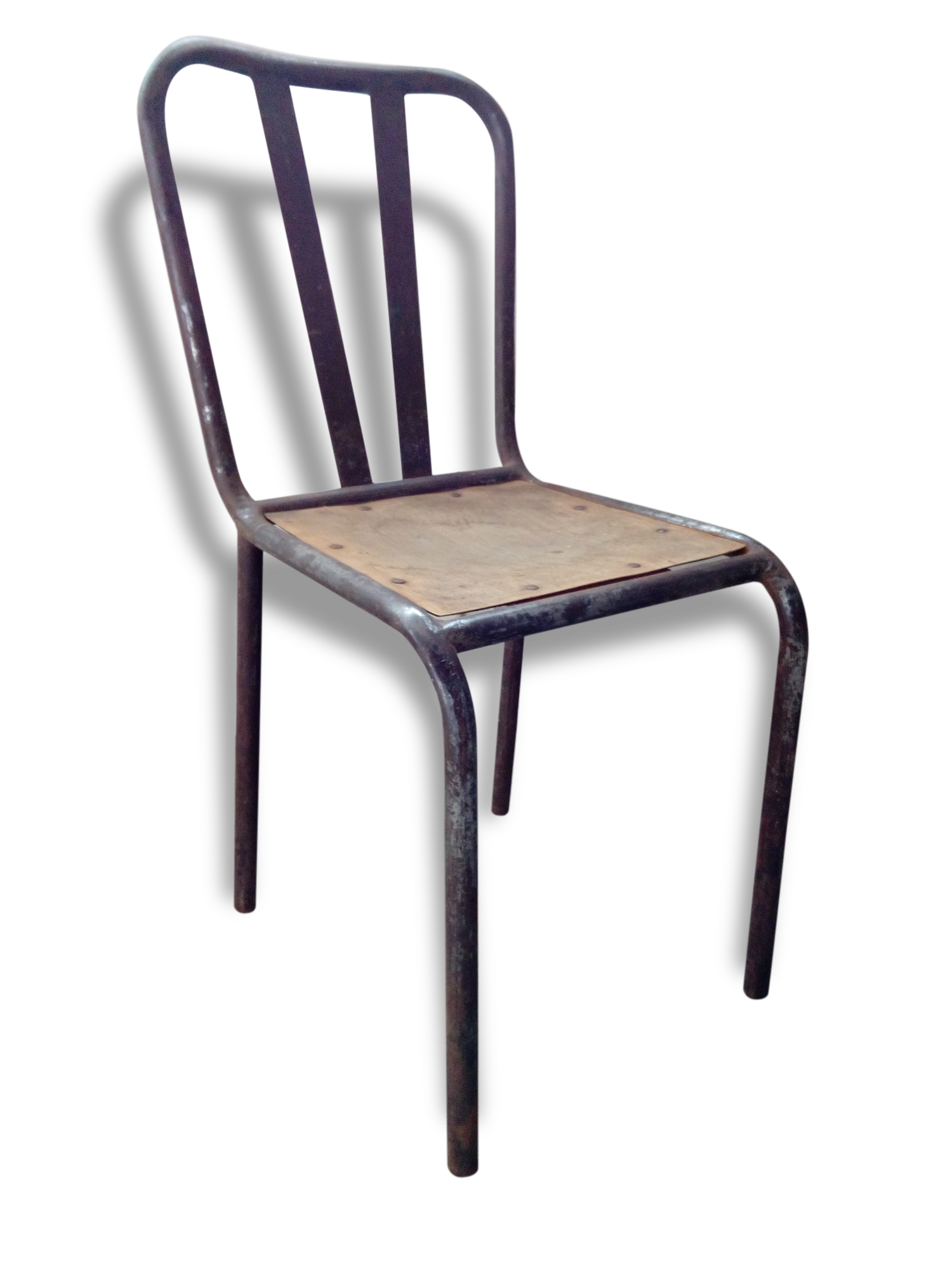 Chaise bistrot de style industriel métal et bois