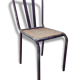 Chaise bistrot de style industriel métal et bois