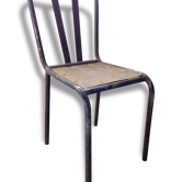 Chaise bistrot de style industriel métal et bois