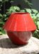 Vase en faënce rouge forme losange
