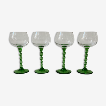 4 Alsace wine glasses cluster décor