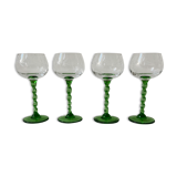 4 Alsace wine glasses cluster décor