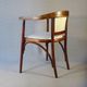 Art Deco desk chair by Fischel in bentwood and leather, 1925