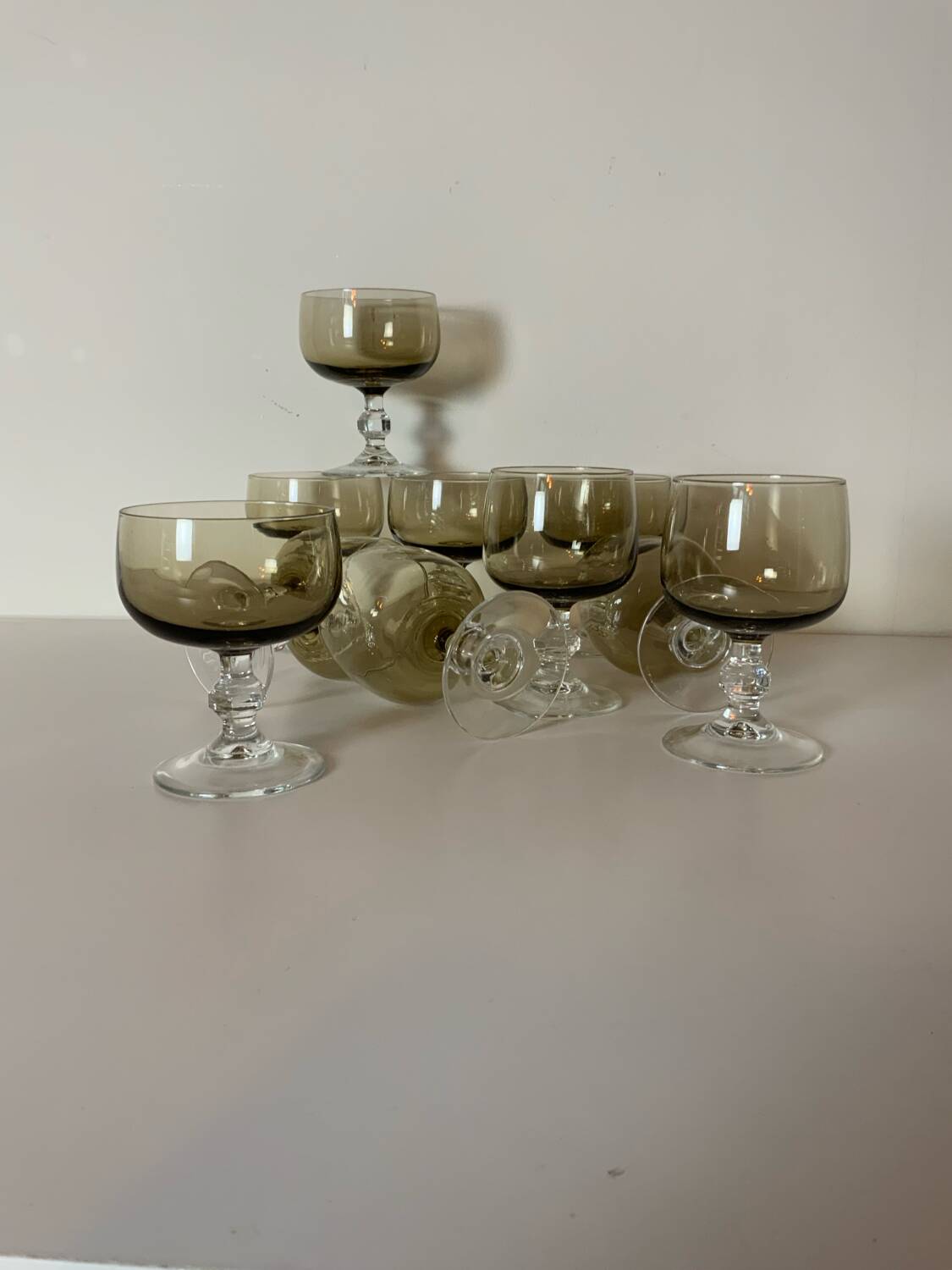 Verres à pied vintage 70´