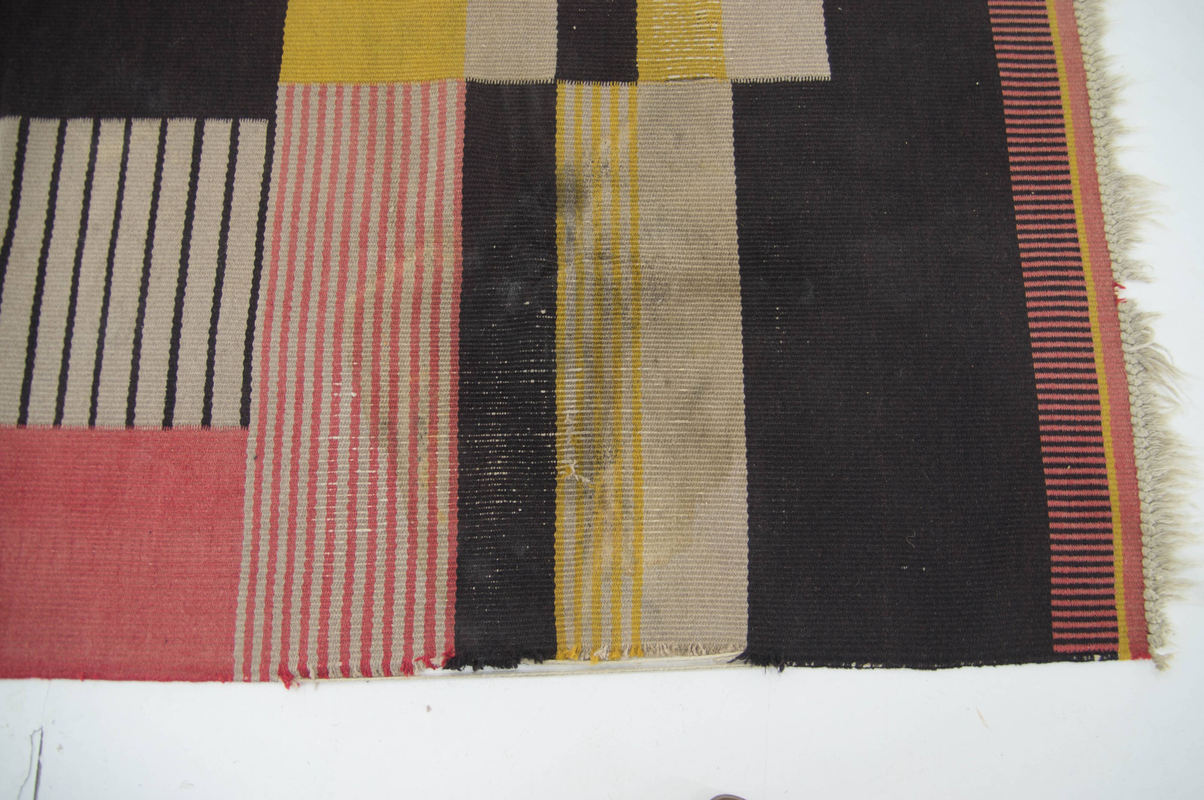 Rare Geometric Carpet by Antonin Kybal, 1948s