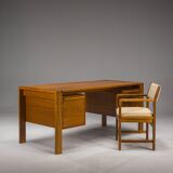 Mid-Century Teak Freestanding Desk from GV Møbler, 1960s