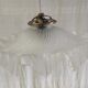 Pleated glass lampshade - mid 20th century