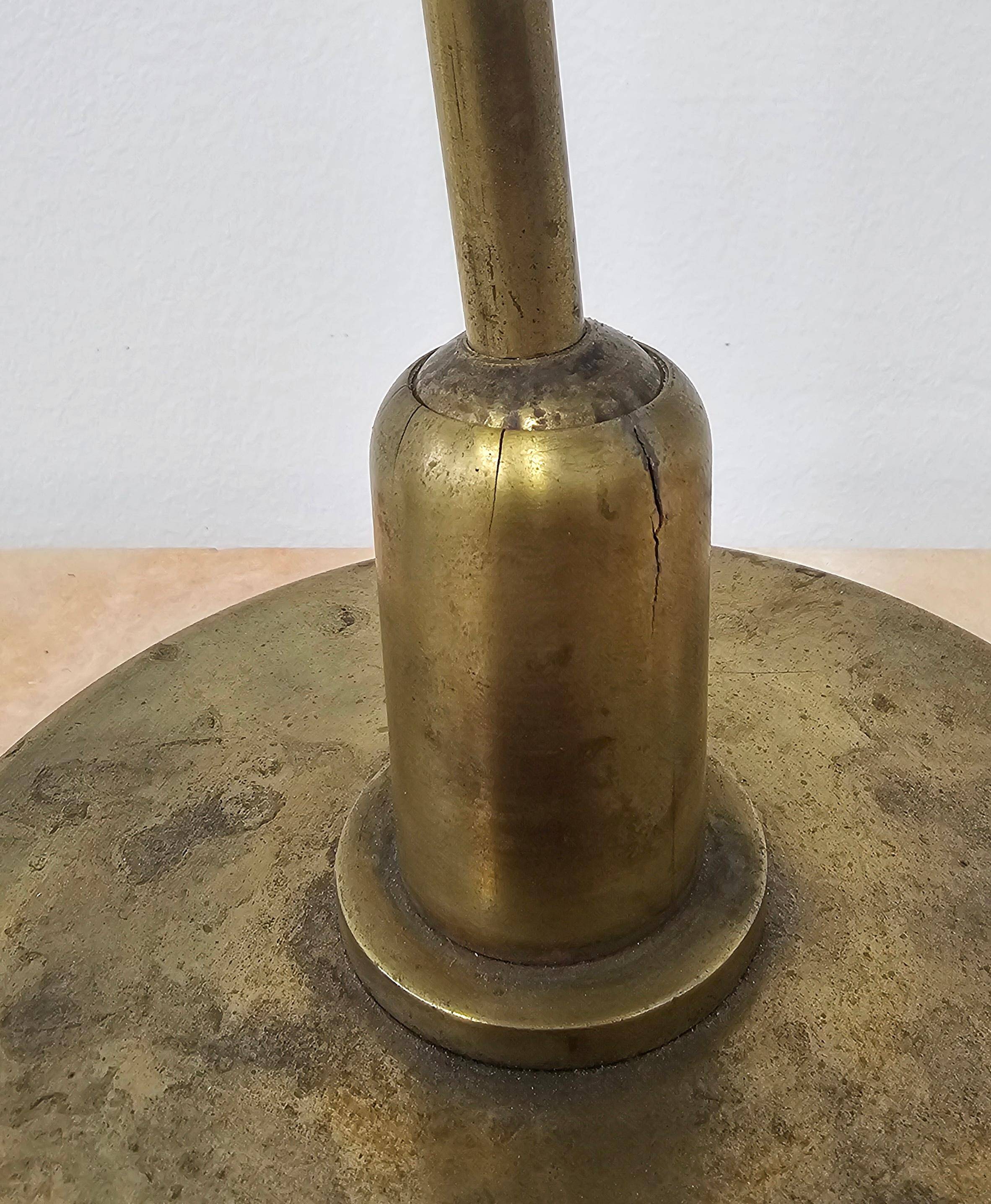 Mid-Century table lamp with a conical metal shade, attributed to Stilnovo.