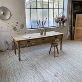 2m walnut drapery farmhouse table