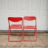 Pair of Italian folding chairs