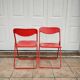Pair of Italian folding chairs