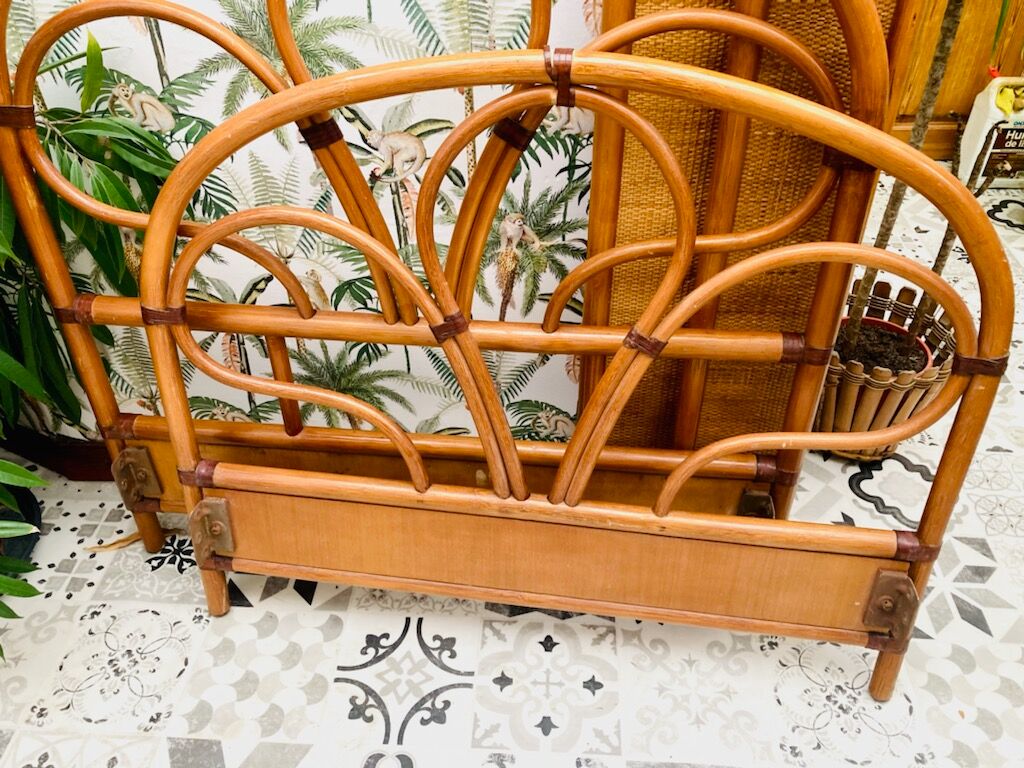 Vintage rattan bed